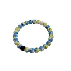 Lokai Unisex Monsters Inc Bracelet Blue Mike & Sully Silicone Bead Medium